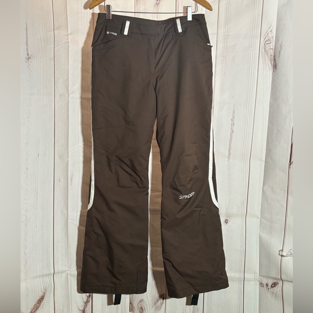 Spyder Brown Track Pants with White Accents